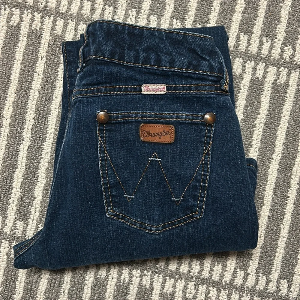Wrangler Premium Patch Bootcut Denim Jeans - Picture 2 of 11